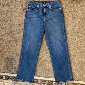 7 For All Mankind Blue Logan Stovepipe Jeans